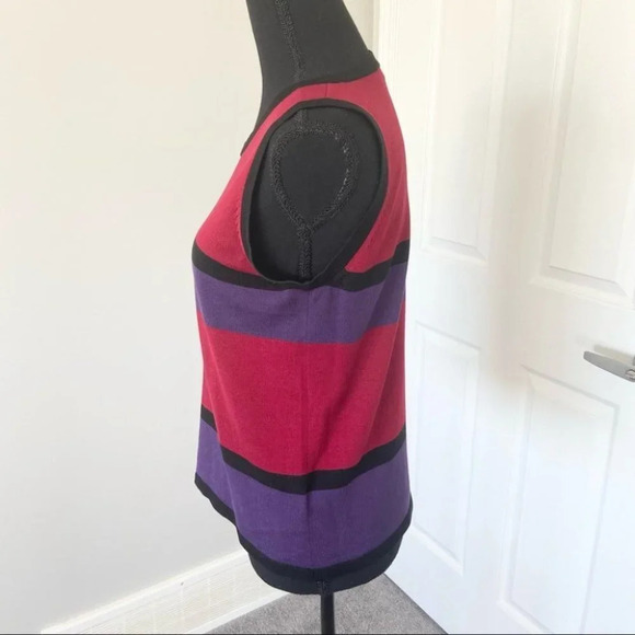 Vintage Y2K Marks & Spencer ColorBlock Silk Knitted Tank Top - Picture 2 of 15